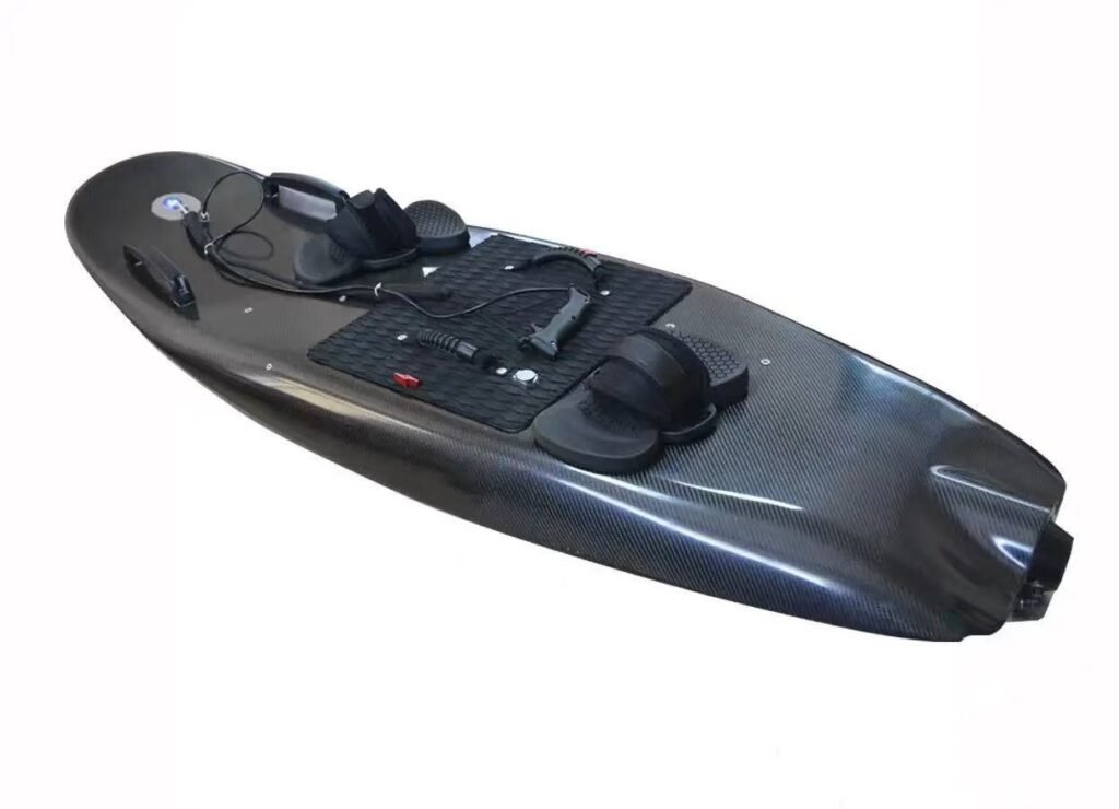 Xsea electric surfboard demonstrating safe riding posture