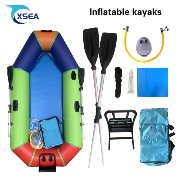 2.4m Extra-Thick PVC Inflatable Kayak with Drop Stitch Floor