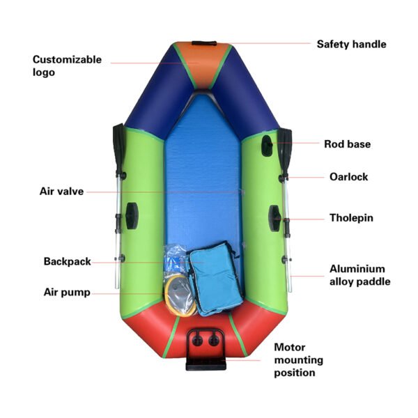 2.4m Extra-Thick PVC Inflatable Kayak with Drop Stitch Floor - Image 4