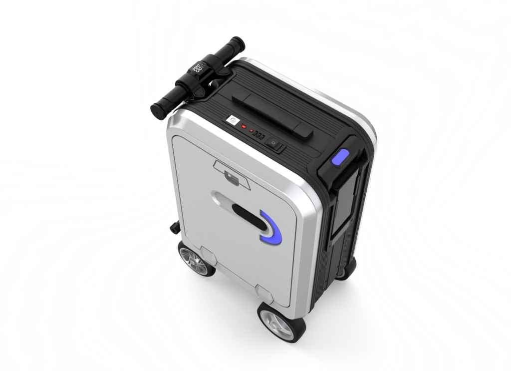 Smart luggage with motor and detachable battery for easy travel
