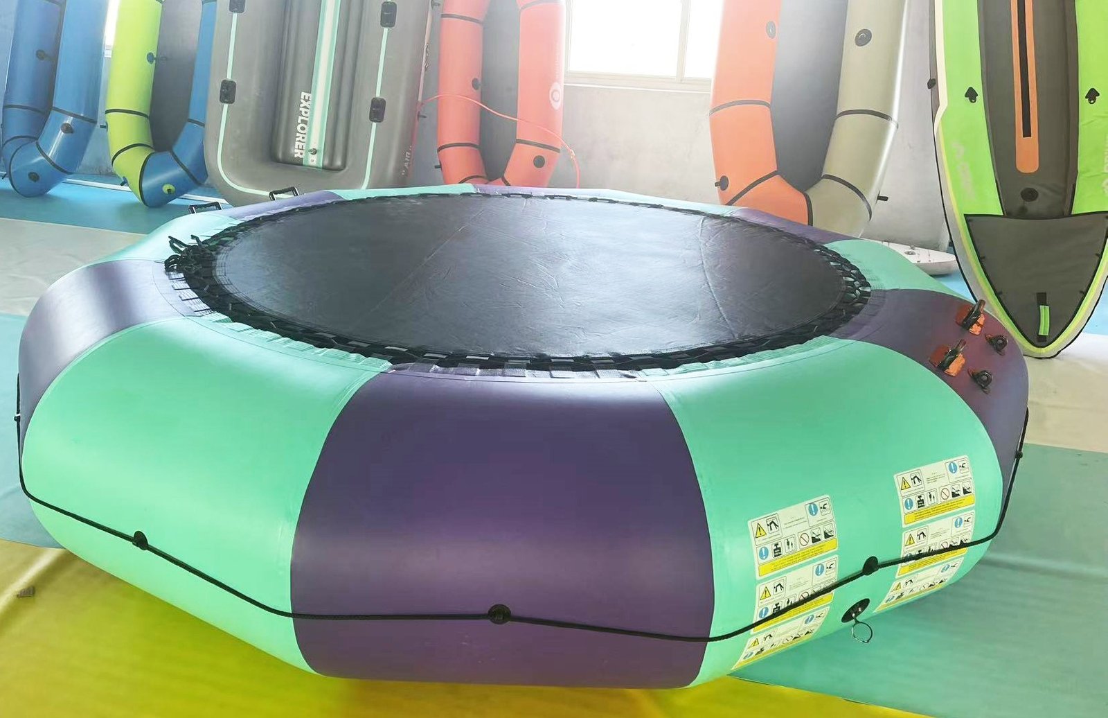 water trampoline, inflatable water trampoline, floating trampoline, lake trampoline, water trampolines for adults and kids
